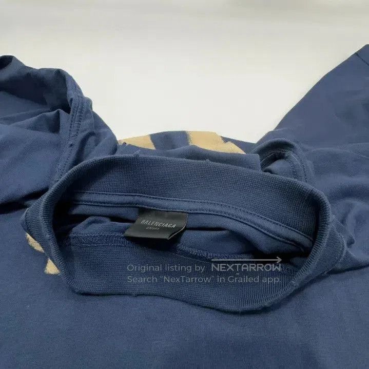 Balenciaga Balenciaga Blue Crypto Logo Short Sleeve T. Size US L / EU 52-54 / 3 - 6 Thumbnail