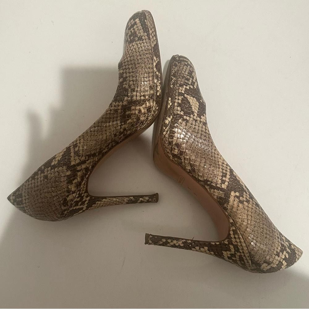 Coach COACH Chelsey Snake-Embossed Leather Round Toe Pumps Heels 9 Size US 9 / IT 39 - 11 Thumbnail