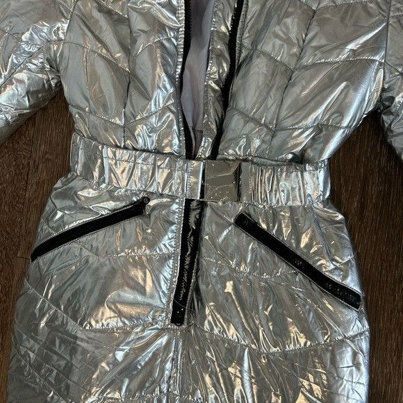 Other Silver Hooded Snowsuit Size XS / US 0-2 / IT 36-38 - 4 Thumbnail