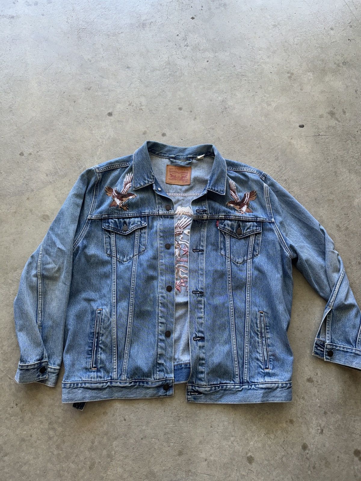Levi's Levi’s Japan Embroidered Denim Jacket Size US XXL / EU 58 / 5 - 4 Thumbnail