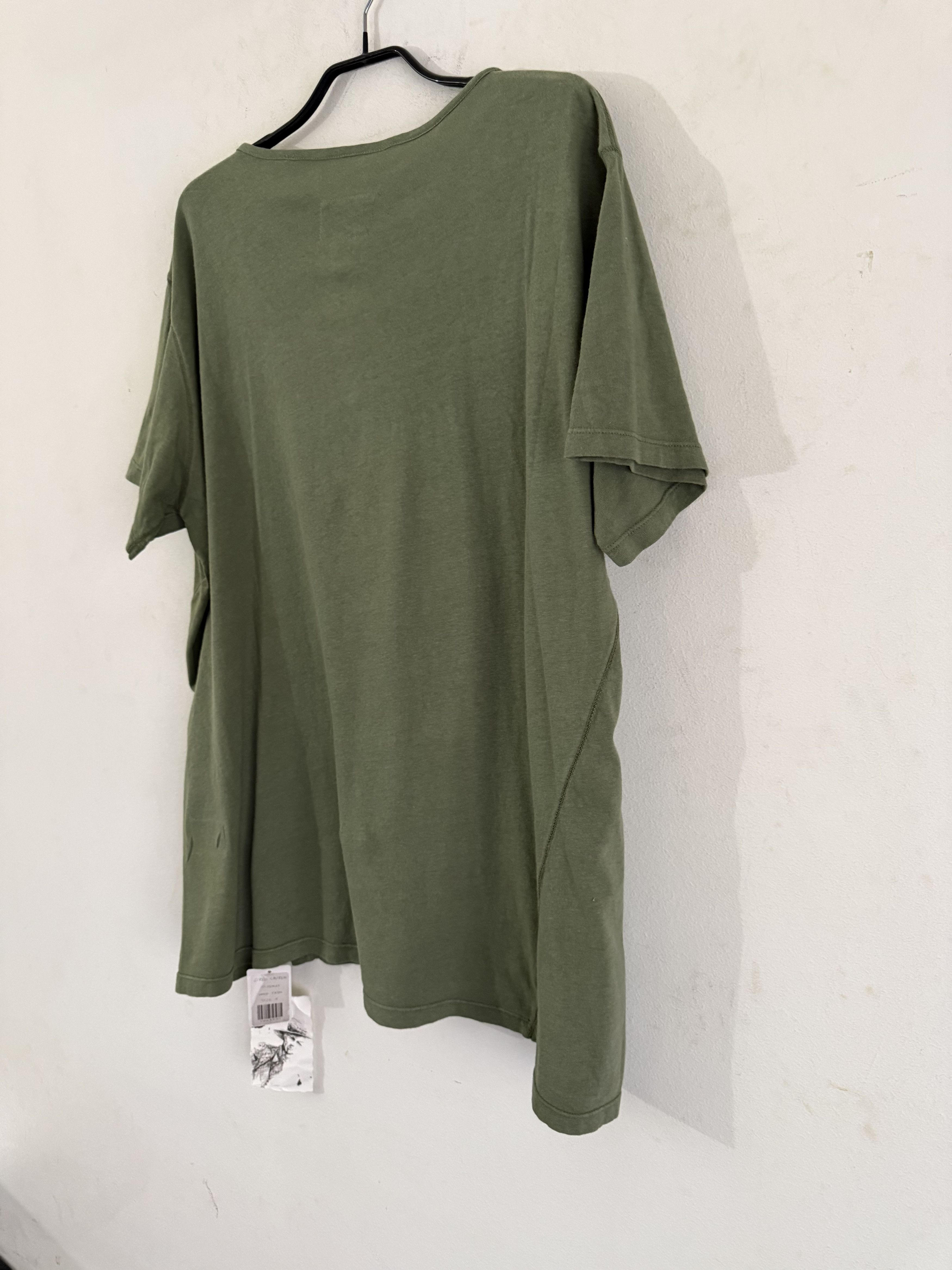 Greg Lauren Ls Henley Faded Army Size US XL / EU 56 / 4 - 4 Thumbnail