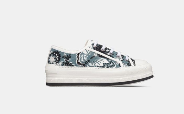 Dior o1w1db11224 Embroidered Cotton Platform Sneakers Size US 6 / IT 36 - 1 Thumbnail