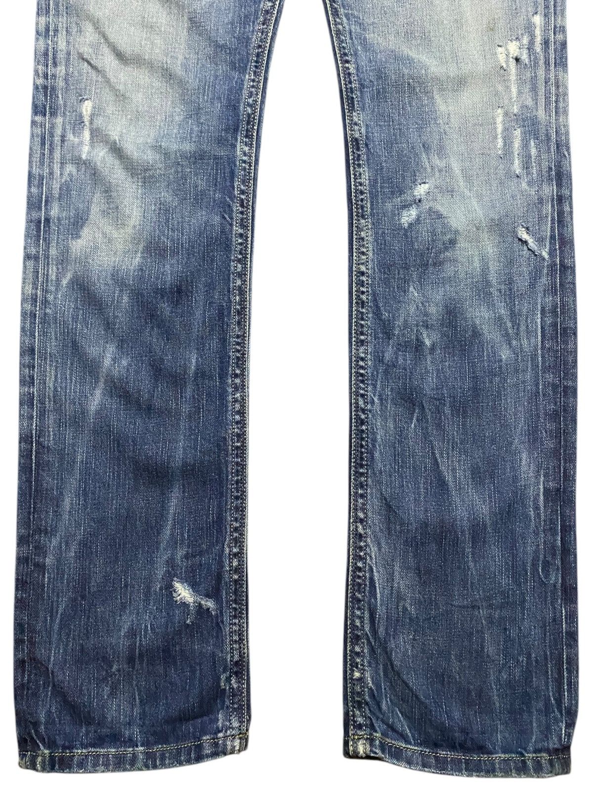 Diesel Vintage Diesel Thanaz Faded Wash Distressed Skinny Jeans Size US 34 / EU 50 - 5 Thumbnail