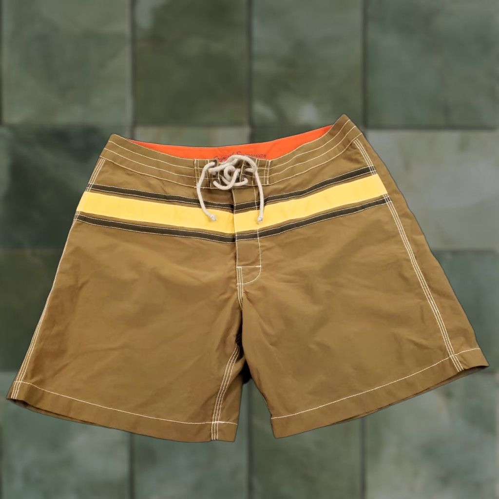 J.Crew J. Crew Shorts Mens Size 34 Brown Drawstring Beach Summer Board Casual Logo Size US 34 / EU 50 - 1 Thumbnail
