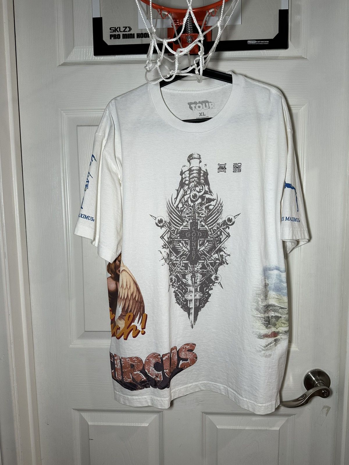 image of Travis Scott Circus Maximus Utopia Shirt in White, Men's (Size XL)