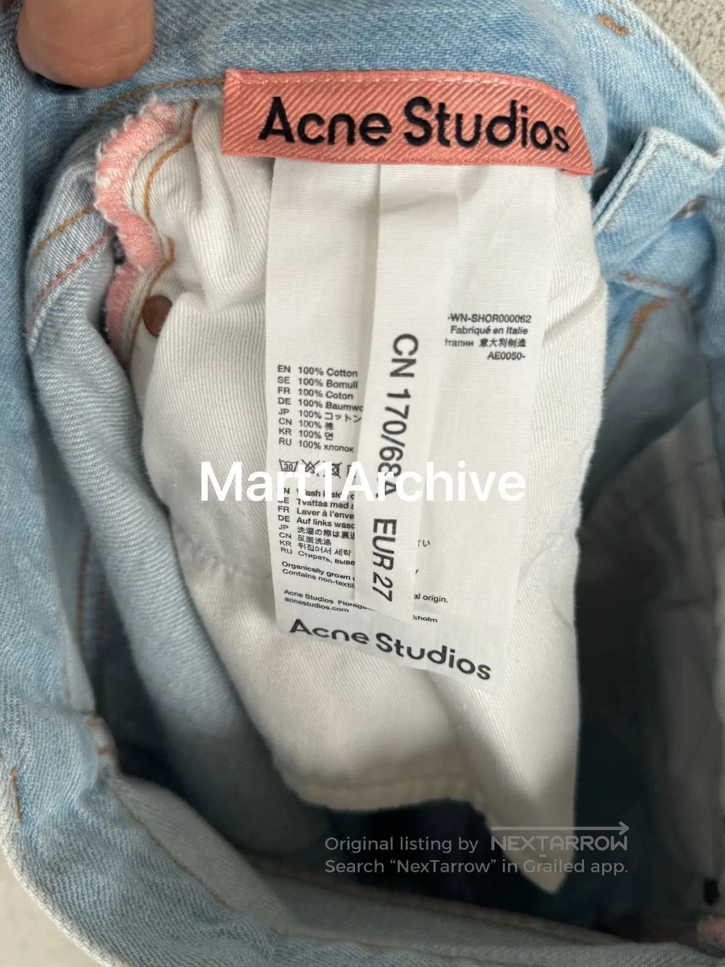 Acne Studios Acne Studios Ice Blue Frayed Denim Shorts. Size 27" / US 4 / IT 40 - 6 Thumbnail