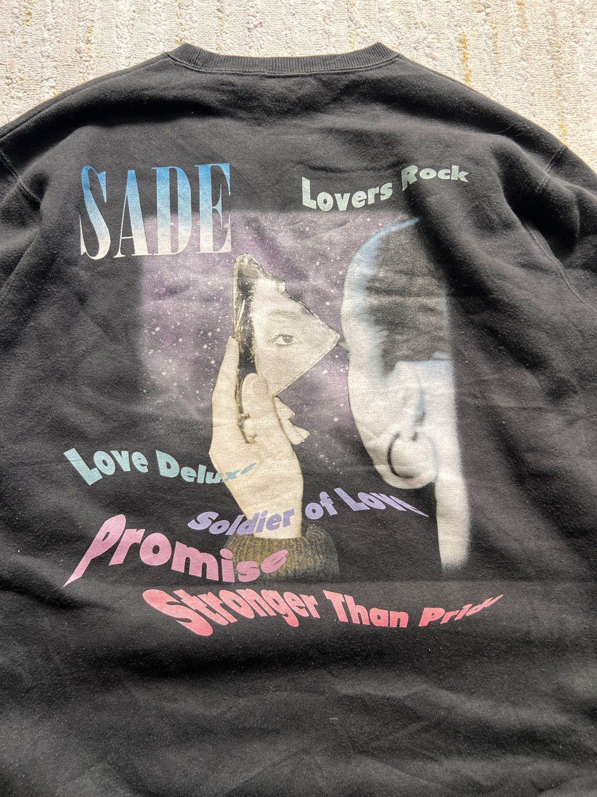 Band Tees × Vintage Vtg Sade Diamond Life Black Sweater Size US L / EU 52-54 / 3 - 7 Thumbnail
