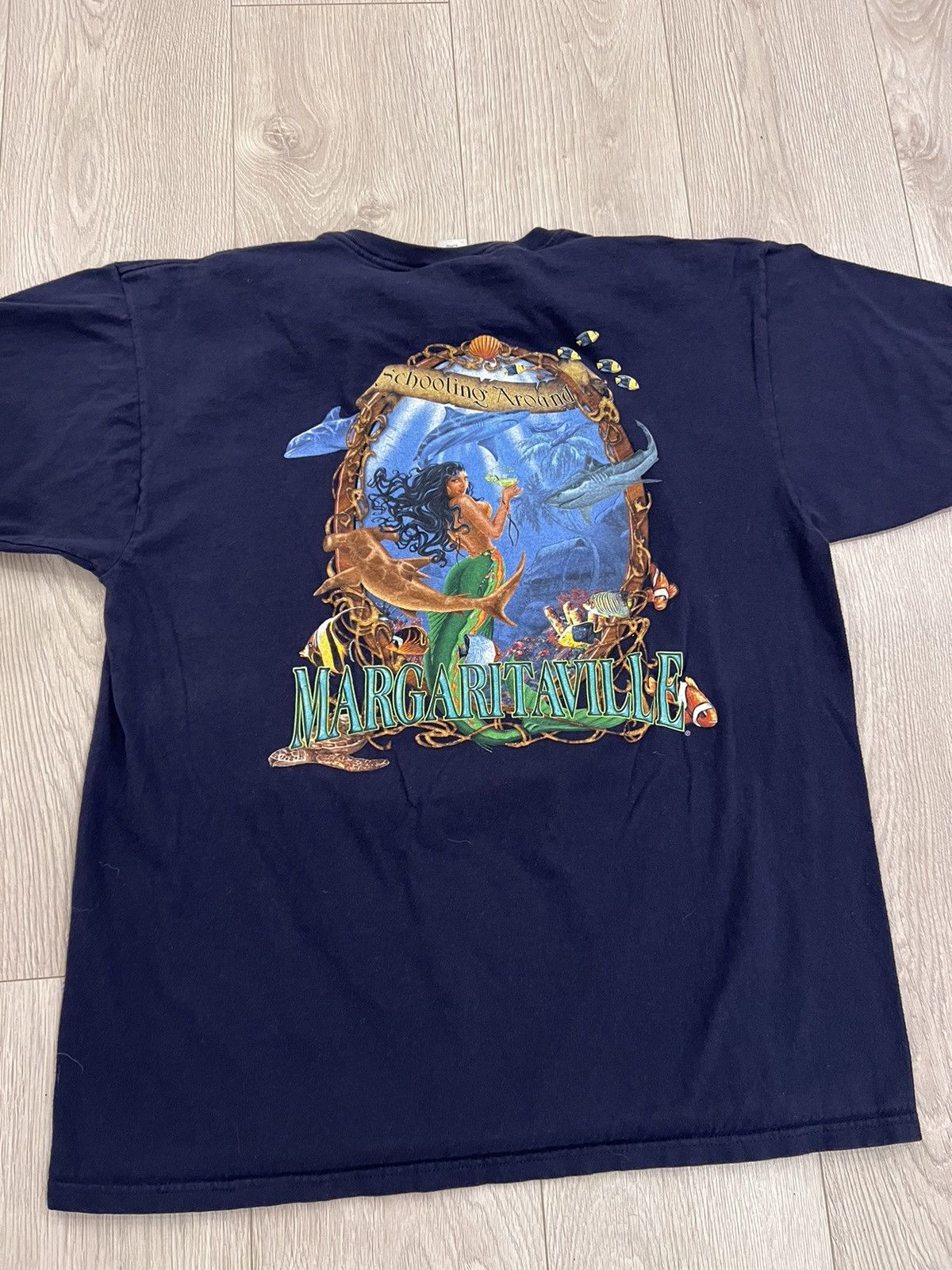 Vintage Vintage Margaritaville Las Vegas Mermaid Topless T Shirt 90s Size US L / EU 52-54 / 3 - 1 Thumbnail