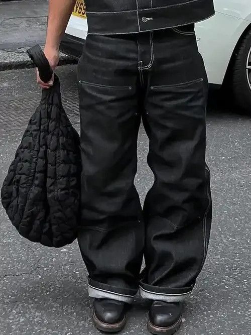 High Sport × Japanese Brand Bag Multi Pocket Baggy Denim Pant Size US 30 / EU 46 - 3 Thumbnail