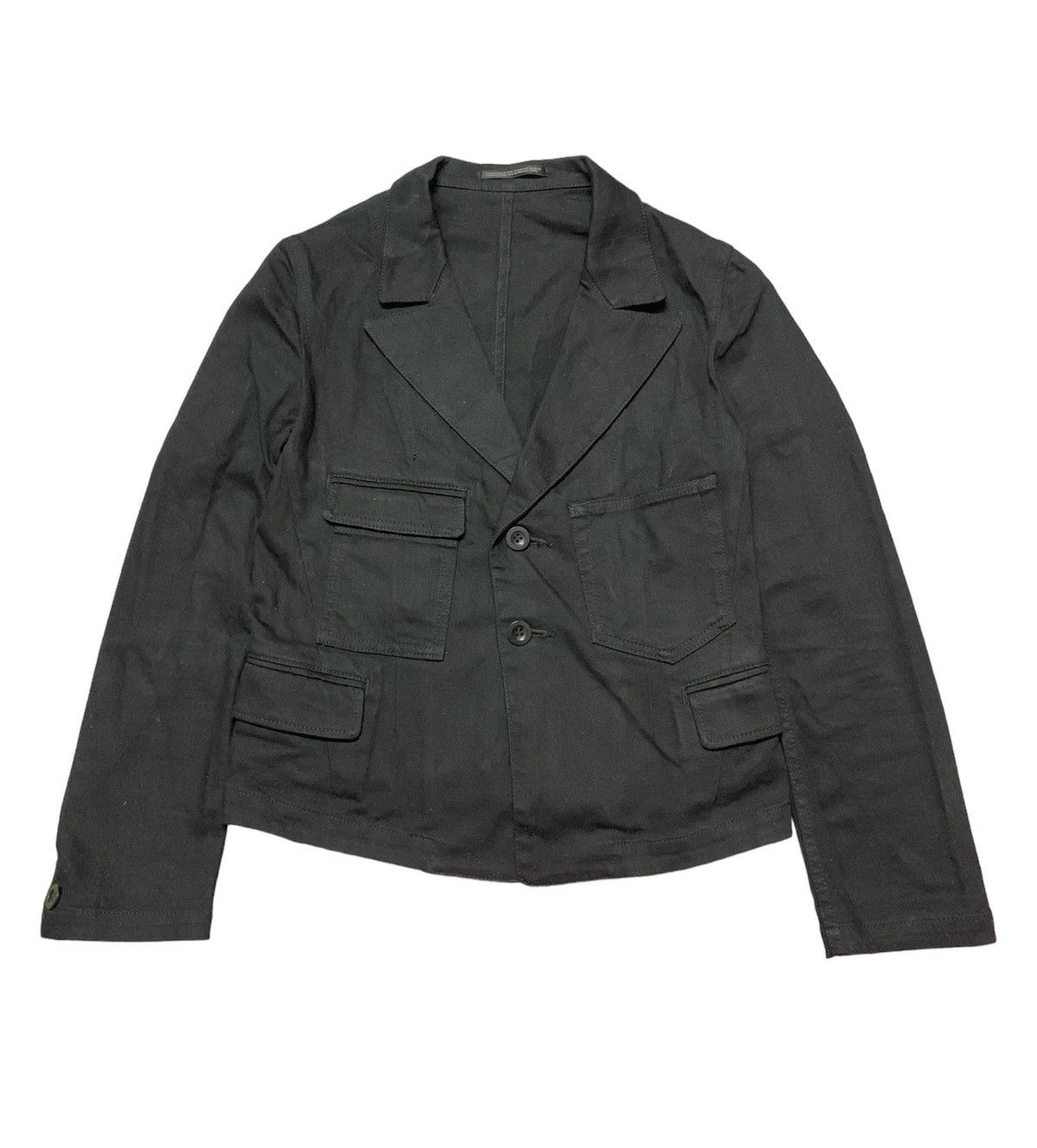 Yohji Yamamoto Yohji Yamamoto +NOIR Cropped Denim Chore Jacket Size US S / EU 44-46 / 1 - 1 Thumbnail