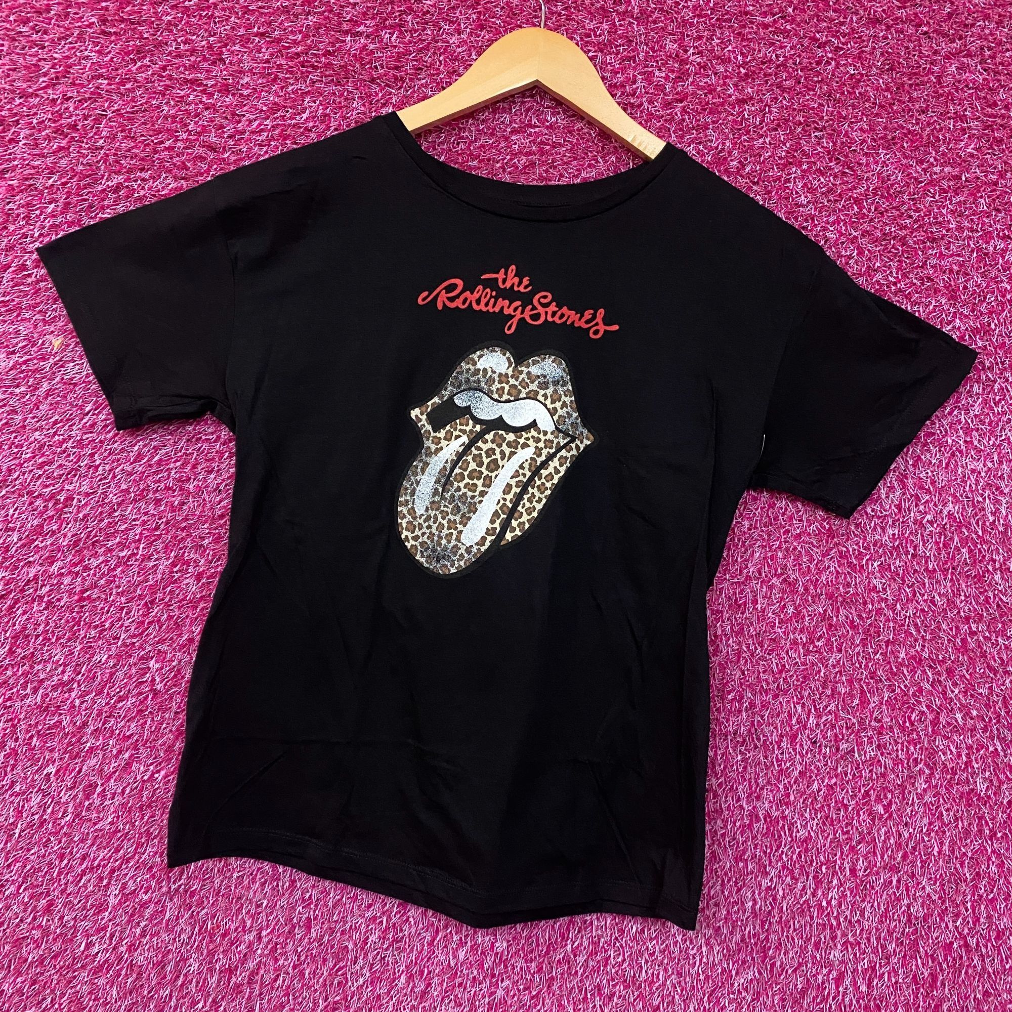 The Rolling Stones Rolling Stones Leopard Print Tongue Graphic Women's T-Shirt Size L / US 10 / IT 46 - 3 Thumbnail