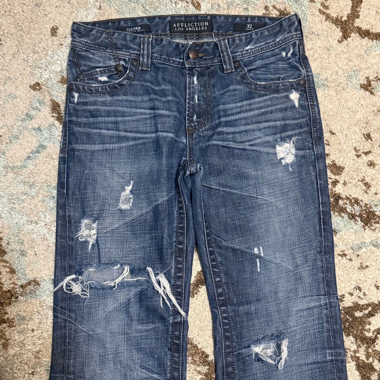 Affliction Affliction Cooper Relaxed Bootcut Jeans 32x34 Distressed Size US 32 / EU 48 - 6 Thumbnail