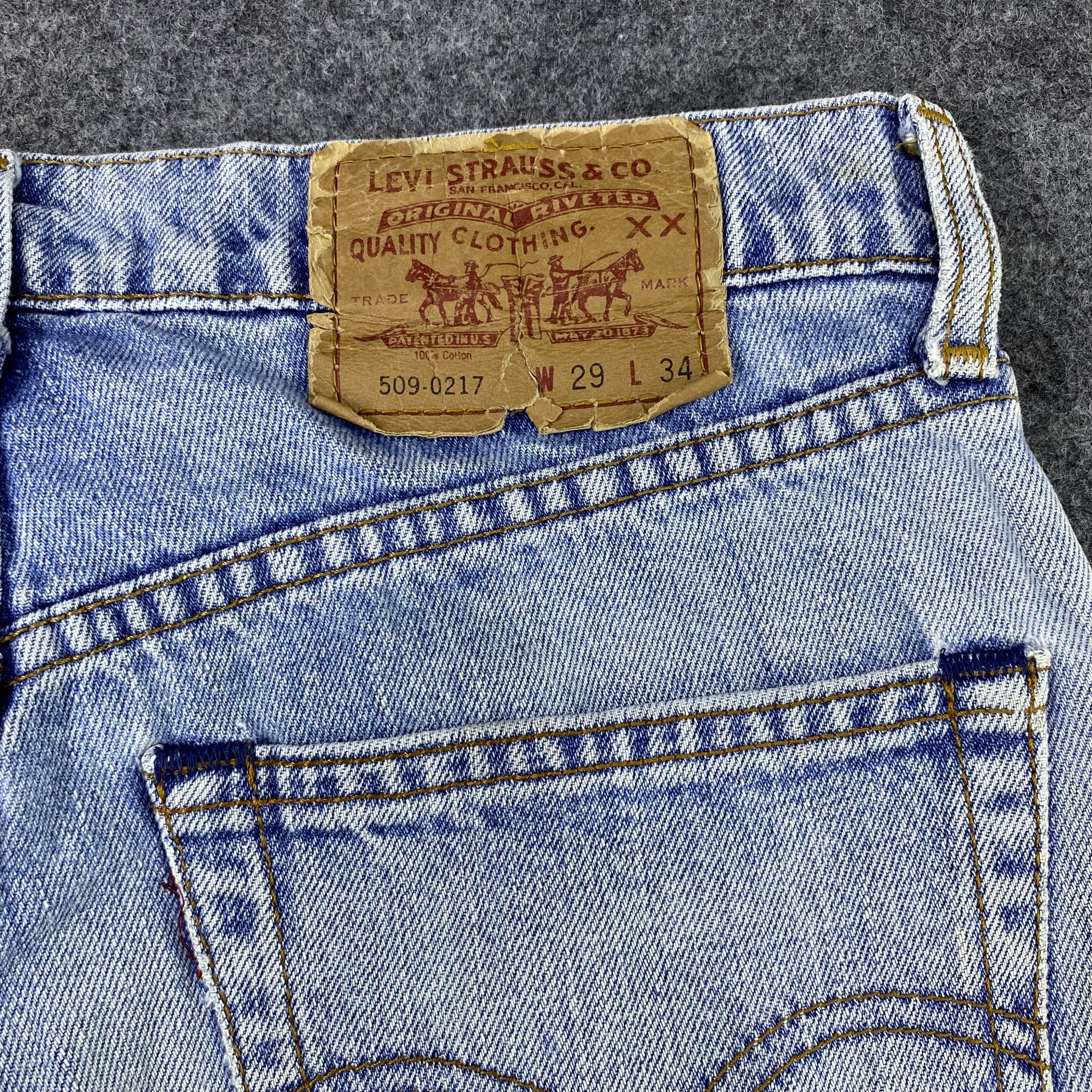 Jean × Levi's × Vintage Vintage Levis 509-0217 Distressed Bue Wash Jeans-J1186 Size US 29 - 11 Thumbnail
