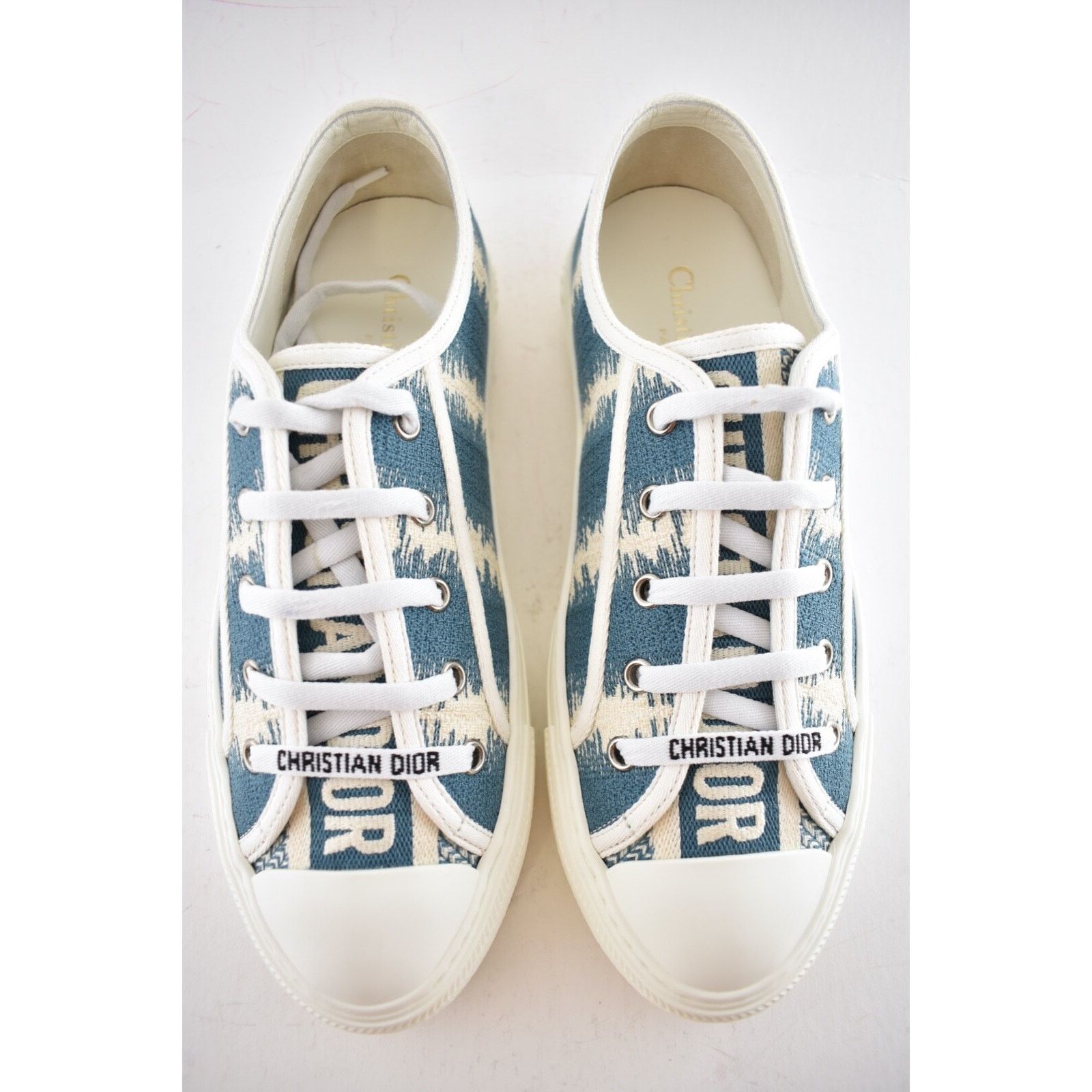 Dior Dior Walk'N'Dior Blue White D Stripes Low Top Sneaker 39 Size US 9 / IT 39 - 6 Thumbnail