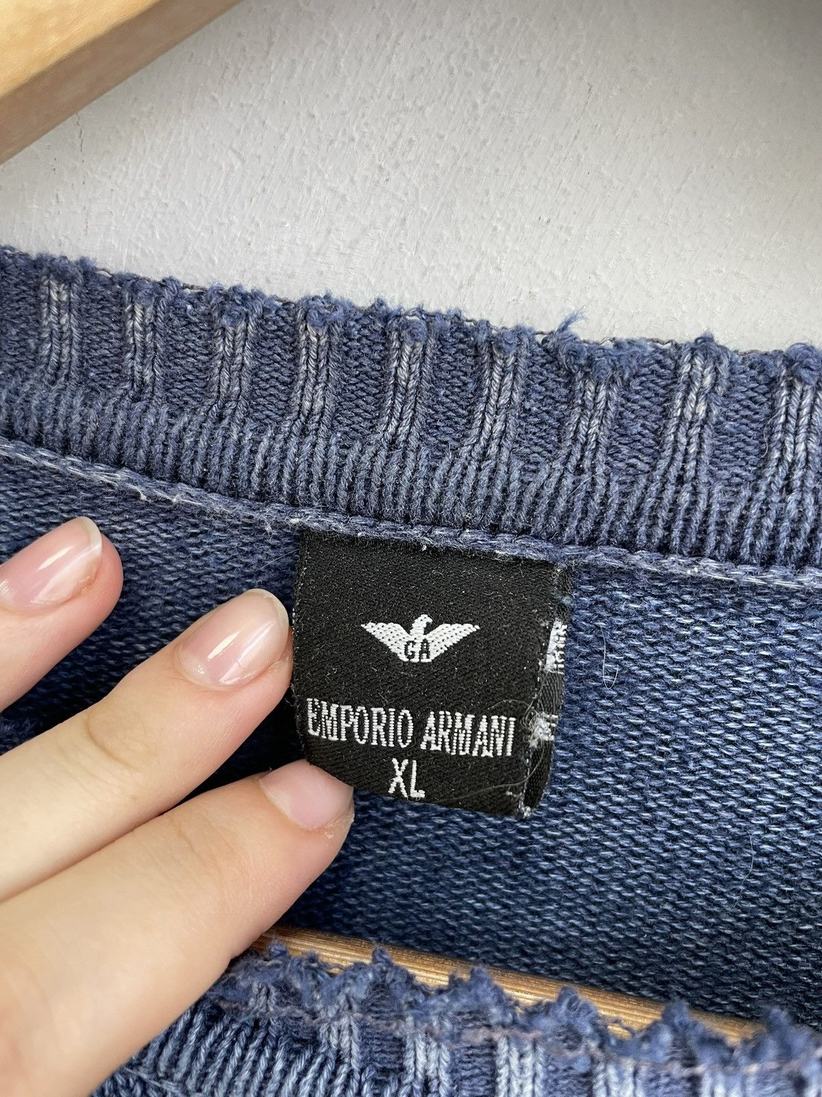 Emporio Armani Emporio Armani rare big logo sweater y2k Size US XL / EU 56 / 4 - 5 Thumbnail