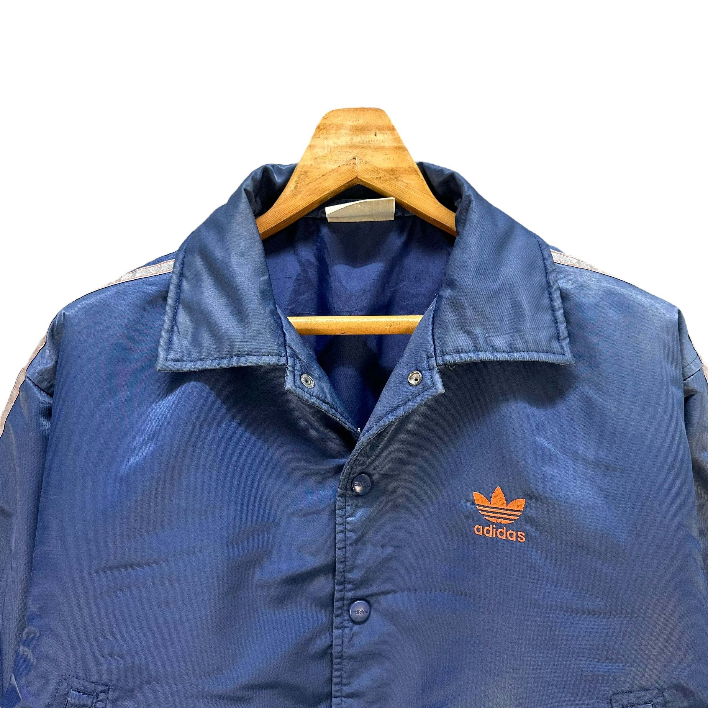Adidas ADIDAS Trefoil Big Logo Blue Collared Jacket #A50-1177 Size US S / EU 44-46 / 1 - 4 Thumbnail