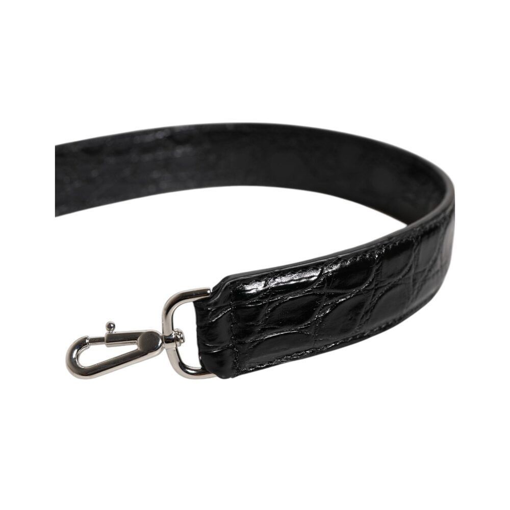 Dolce & Gabbana Dolce & Gabbana Black Alligator Leather Bag Shoulder Strap Size ONE SIZE - 4 Thumbnail