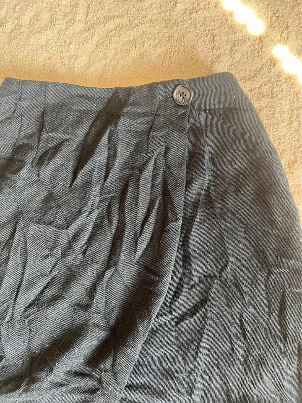 Designer Vintage 80s Maggie Lawrence Black Mini Skirt (Size 4) Size 27" / US 4 / IT 40 - 3 Thumbnail