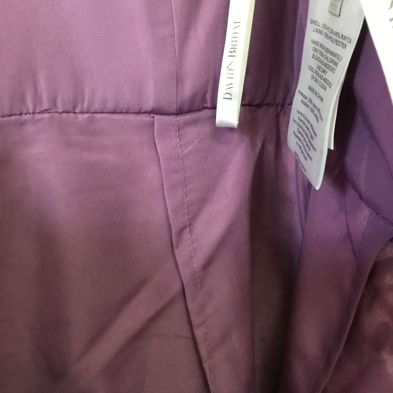 Other David's Bridal Dark Purple Strapless Lace Dress Size XS / US 0-2 / IT 36-38 - 13 Thumbnail