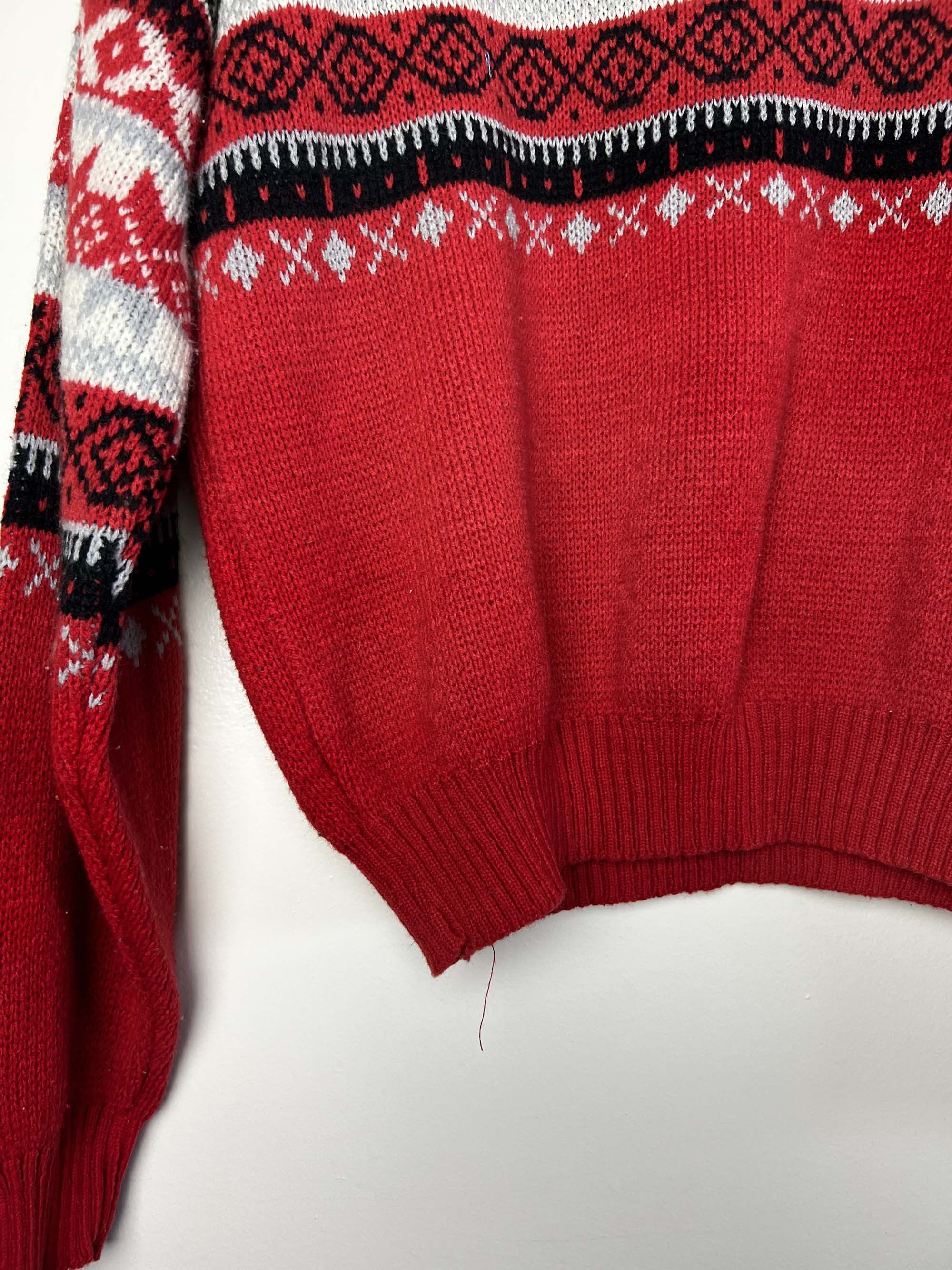 Puritan Vintage 1980's-1990's Puritan Red Knit Pullover Sweater Size US M / EU 48-50 / 2 - 13 Thumbnail