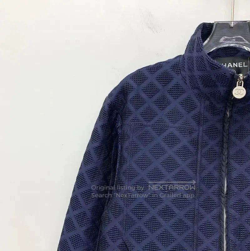 Chanel Chanel Women's Navy Polyester Jacket . Size S / US 4 / IT 40 - 3 Thumbnail
