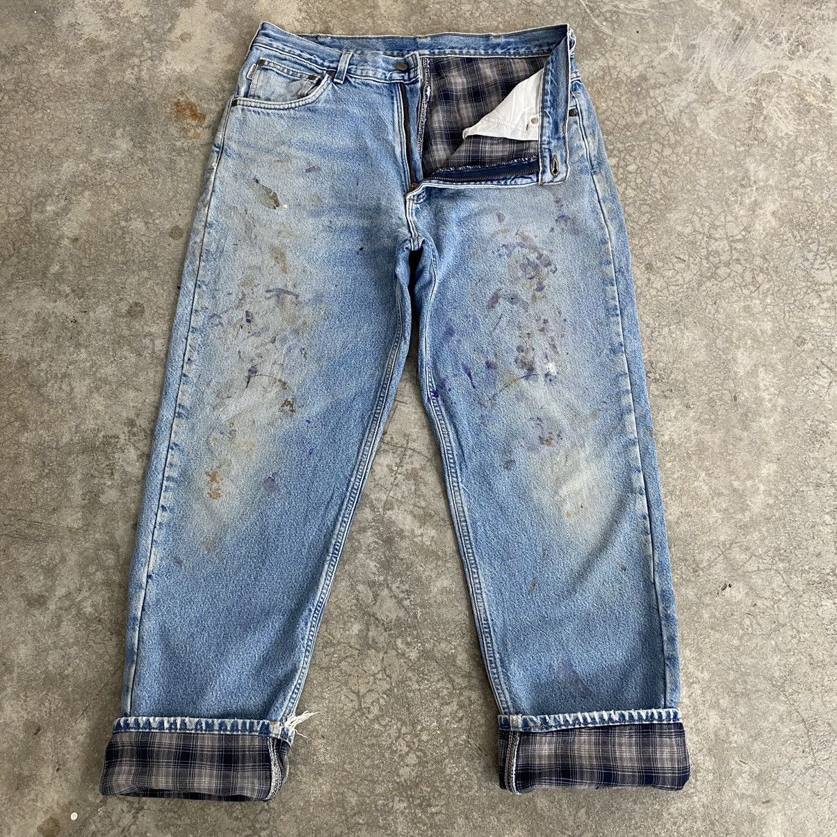 Carhartt VTG Carhartt Blanket Lined Relaxed Dirty Denim Jeans Size US 34 / EU 50 - 18 Thumbnail