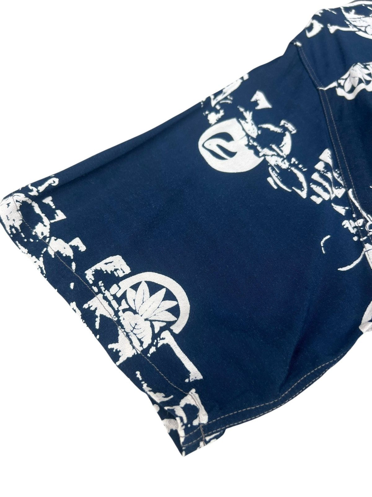 Blue Blue Japan Blue Blue Special Okra Indigo Dyed Hawaiian Shirt Size 4 Size US XL / EU 56 / 4 - 17 Thumbnail