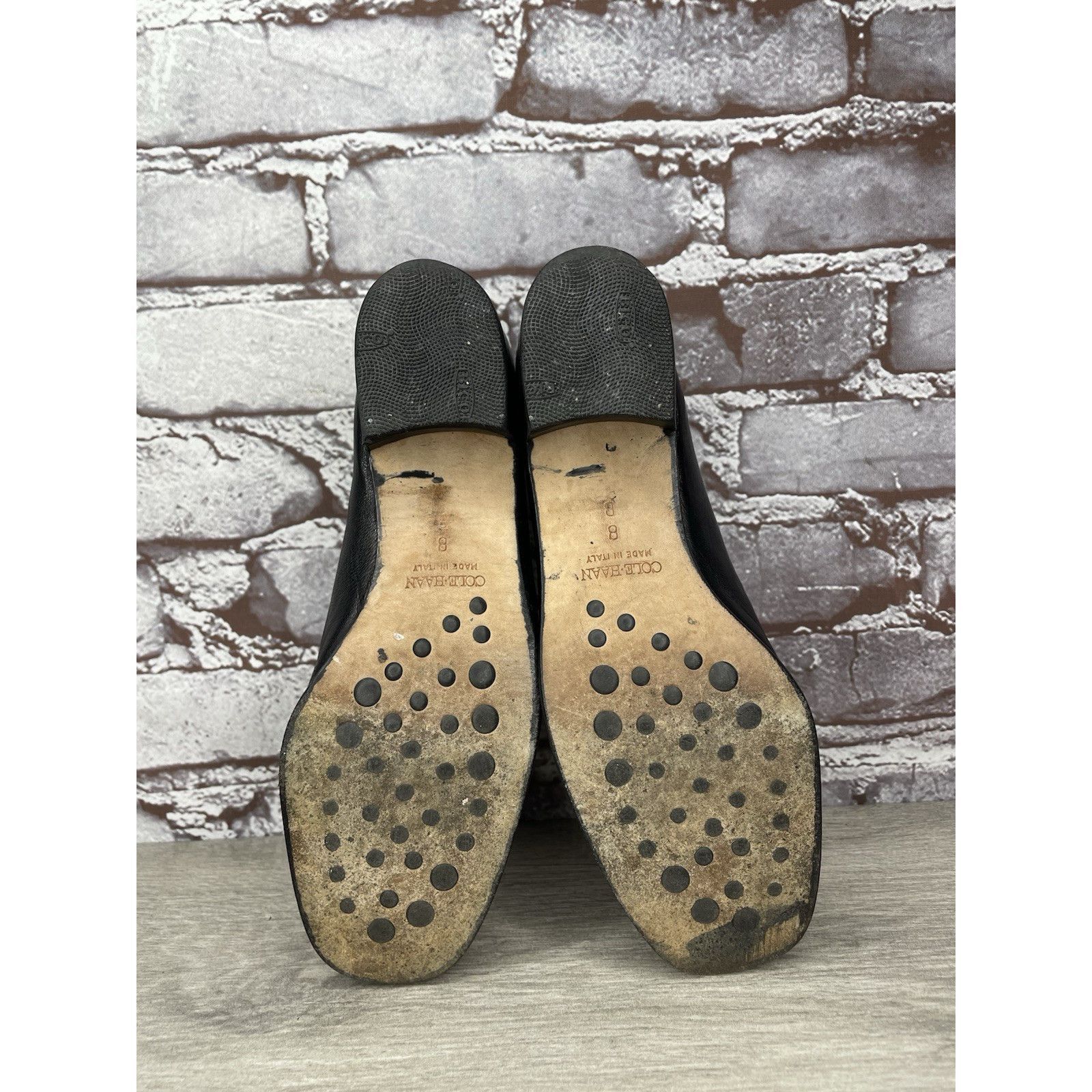 Cole Haan Cole Haan Black Leather Heel Italy Italian Loafers Shoes Wom Size US 8 / IT 38 - 7 Thumbnail
