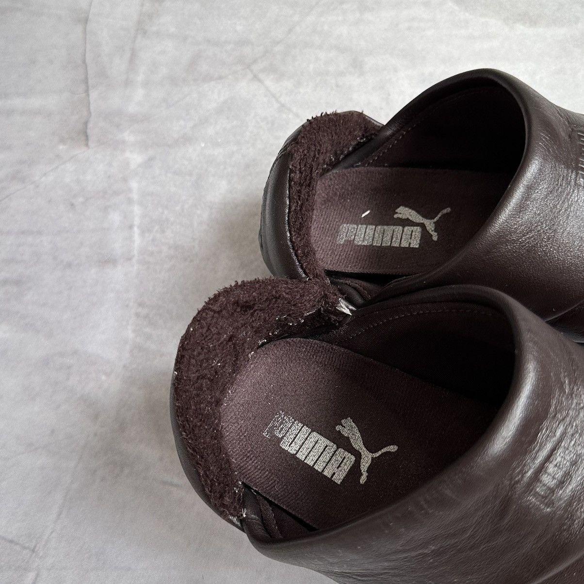 Japanese Brand × Puma × Vintage RARE Puma Satori Vintage Leather Sneakers Y3 Mostro Vibe Size US 8.5 / EU 41-42 - 14 Thumbnail