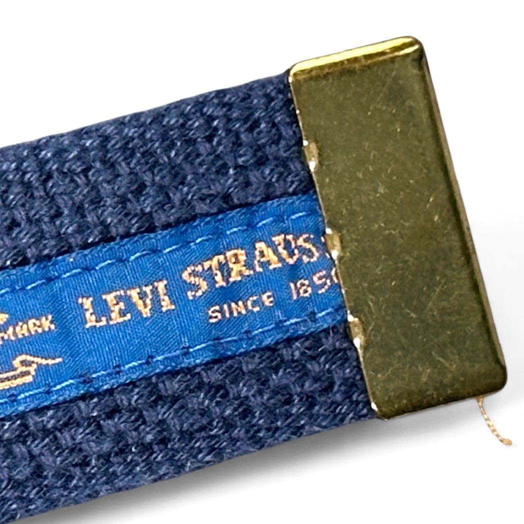 Levi's VINTAGE Levi's Belt Mens 30 Blue Canvas Slide 1980 Olympic Games USA 80s Belt Mens 30 Blue Canvas Slide 80s USA Olympic Games Levi's Size 30 - 4 Thumbnail