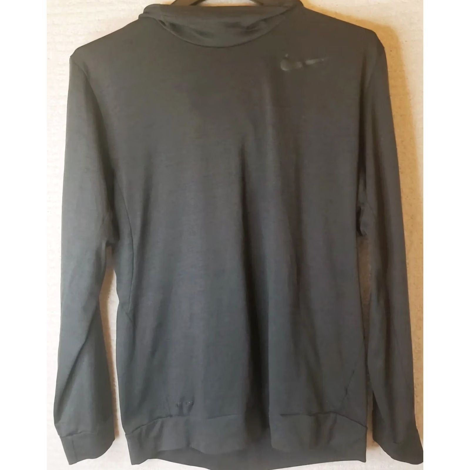 Nike Nike Dri-Fit Hooded Shirt Mens M Dark Gray Long Sleeve Swoosh Logo Shirts Size US M / EU 48-50 / 2 - 2 Thumbnail