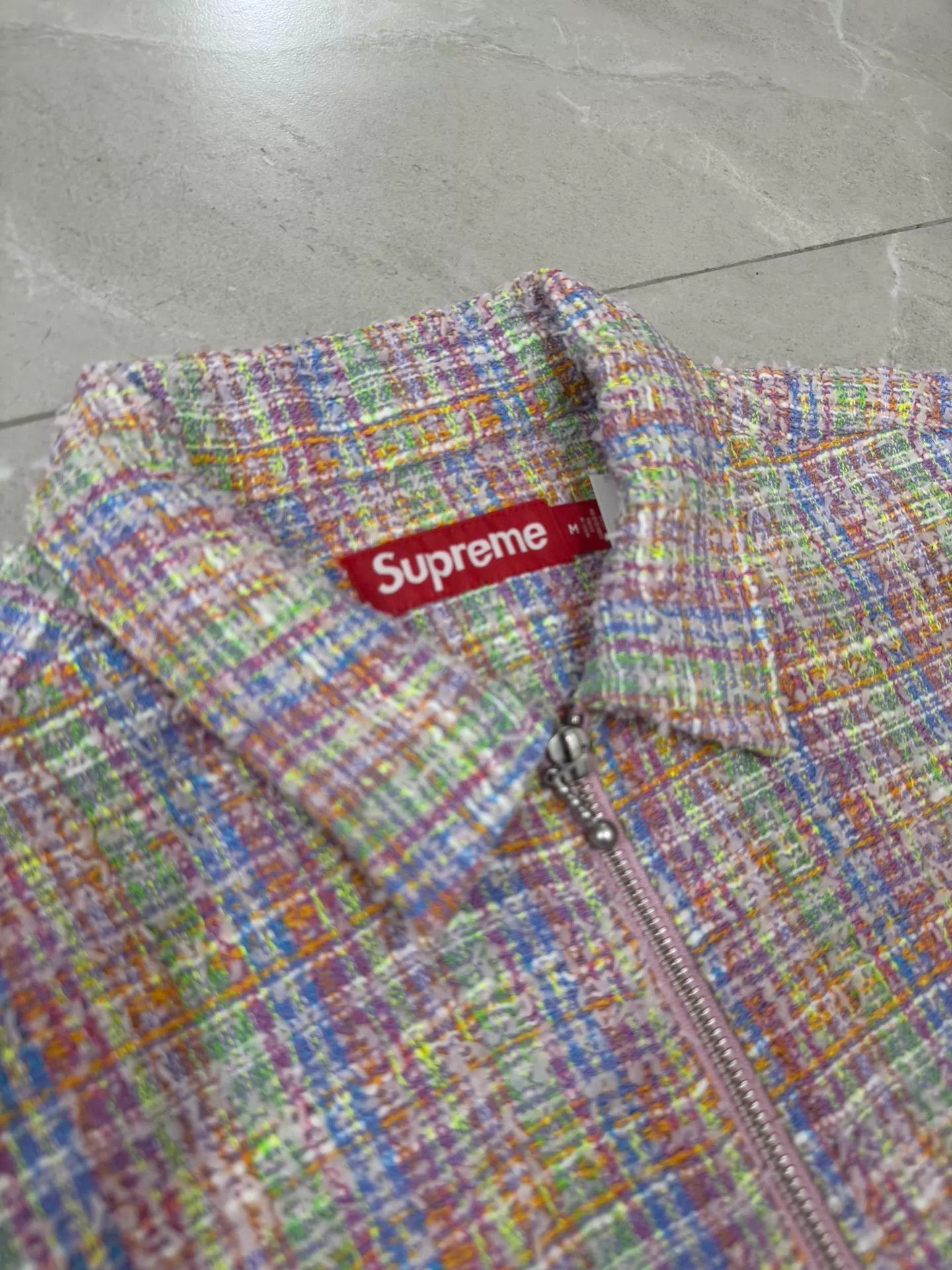 SUPREMEBEING Supreme SS26 WEEK1 Bouclé Zip Up Shirt Multi M Size M / US 6-8 / IT 42-44 - 2 Thumbnail