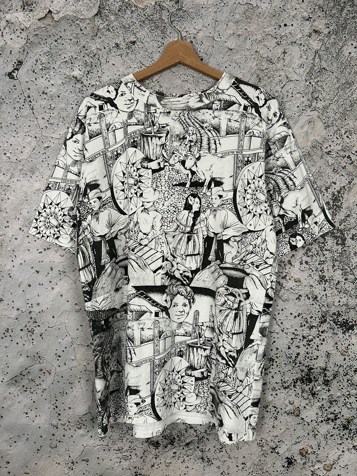 Vintage AOP Single Stitch 90s Graphic Tee Full Printed