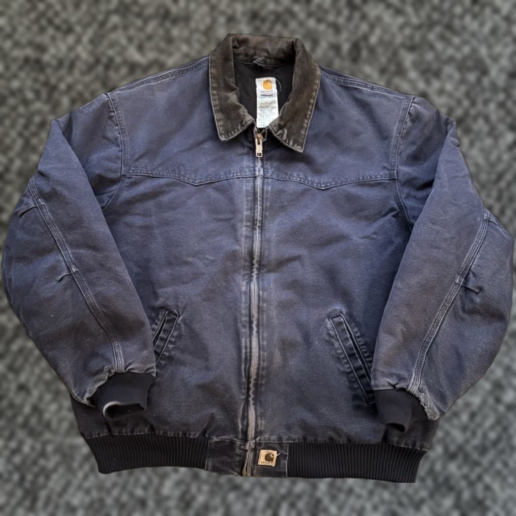 Carhartt VINTAGE Carhartt J14 MDT Santa Fe Jacket Men's Navy Quilted Workwear Coat 3XL Blue Carhartt J14 Mid-Length Quilted Canvas Coat Mens Jacket Size US XXL / EU 58 / 5 - 1 Thumbnail