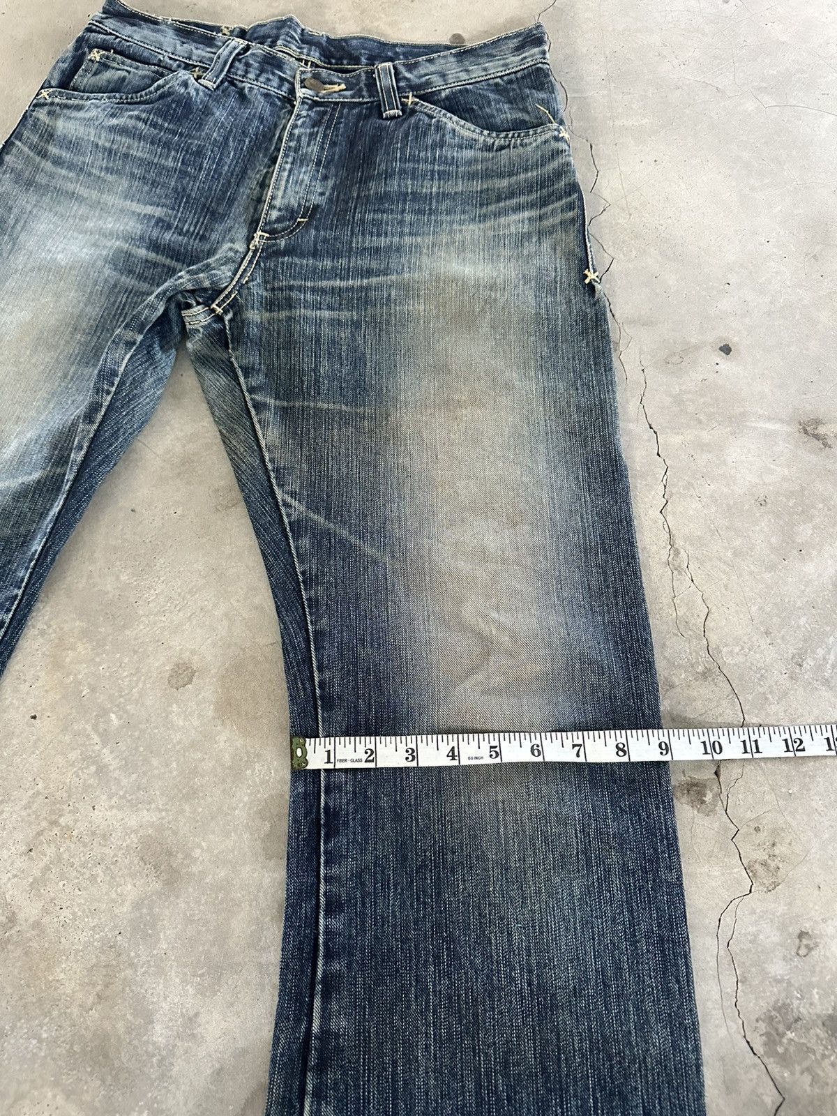 If Six Was Nine Flare Jeans Lee Riders Bootcut Denim Jeans Size US 31 - 7 Thumbnail