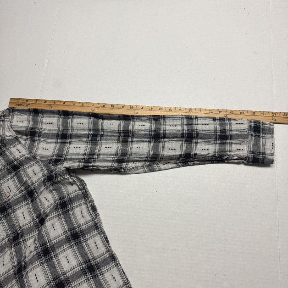 Lucky Brand LUCKY BRAND Dobby Plaid Snap Button Western Shirt Size US XL / EU 56 / 4 - 12 Thumbnail
