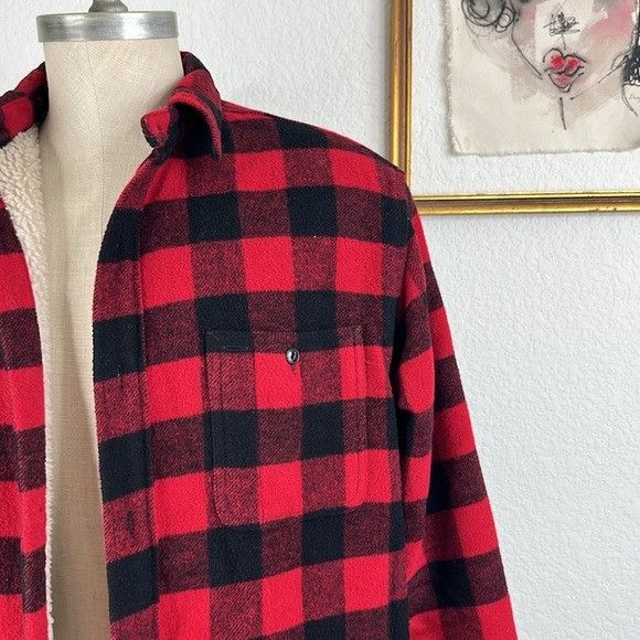 Polo Ralph Lauren Polo by Ralph Lauren Fleece Lined Plaid Wool Sherpa Overshir Size US L / EU 52-54 / 3 - 6 Thumbnail