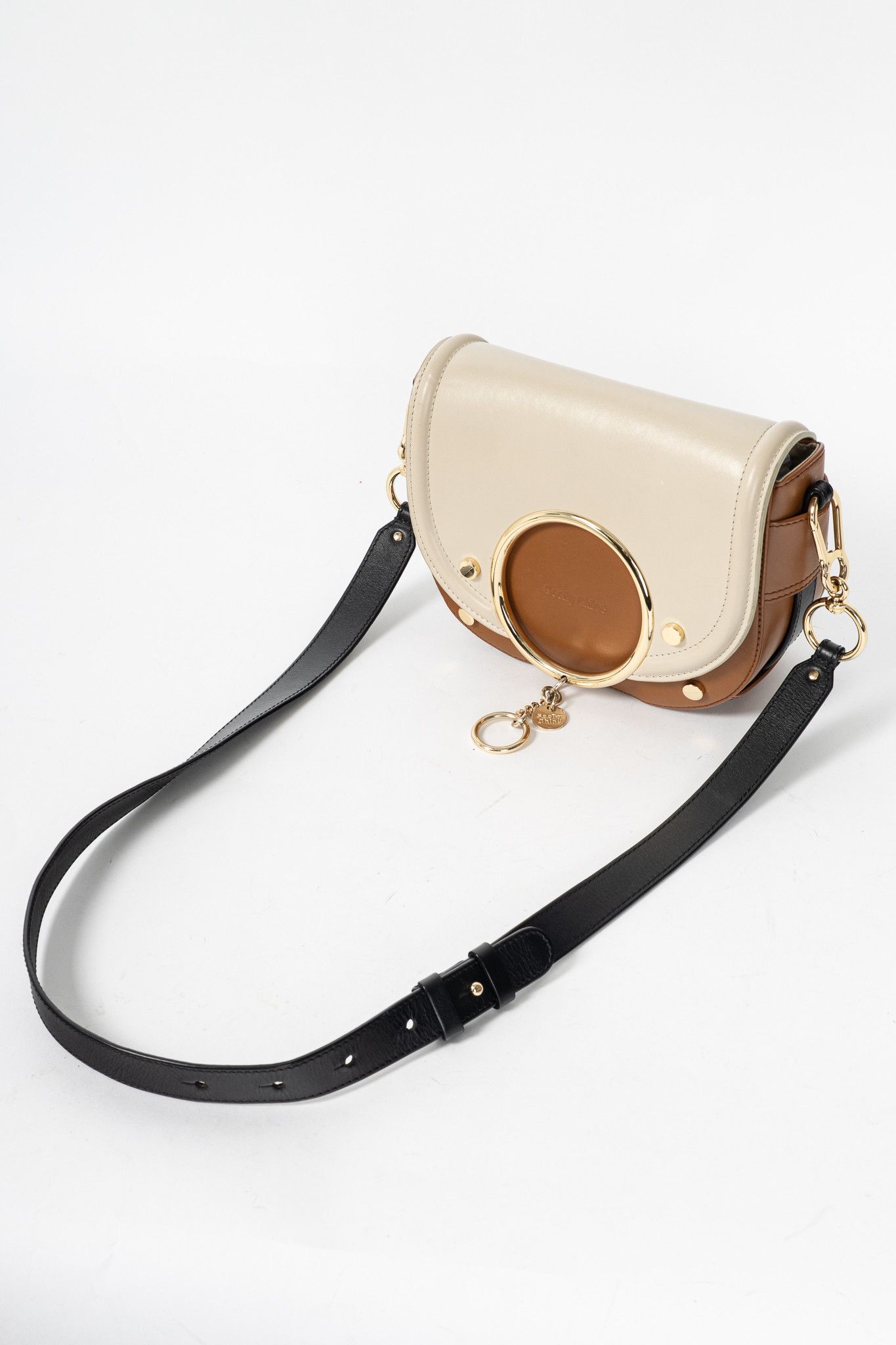 See by Chloe See by Chloe Mara Cement Beige Cutout-Flap Shoulder Bag Size ONE SIZE - 6 Thumbnail