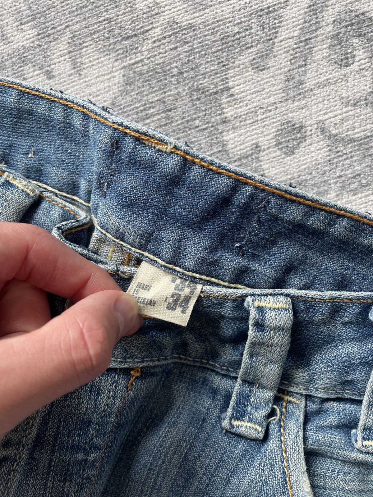 Vintage Vintage Avant Garde Jeans Baggy Wide Faded Mud Washed Y2K Size US 34 / EU 50 - 13 Thumbnail