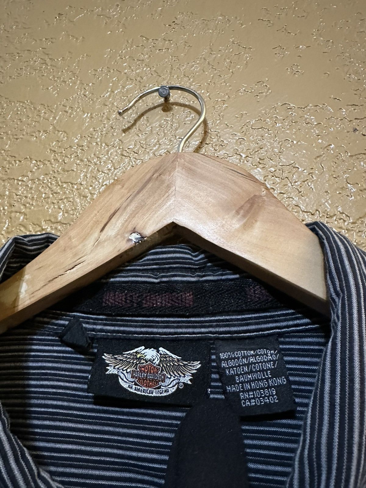 4GSELLER VTG Harley Davidson Pinstripe Button Shirt Size US XXL / EU 58 / 5 - 4 Thumbnail