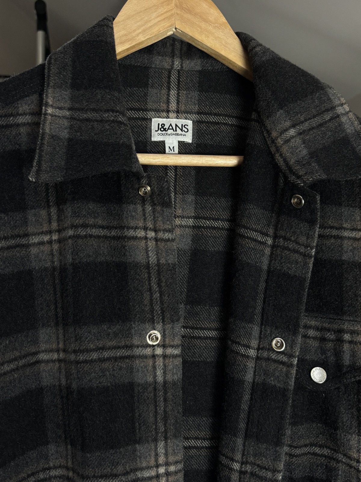 Dolce & Gabbana Dolce & Gabbana Checkered Wool Plaid Flannel Over Shirt Size US M / EU 48-50 / 2 - 7 Thumbnail