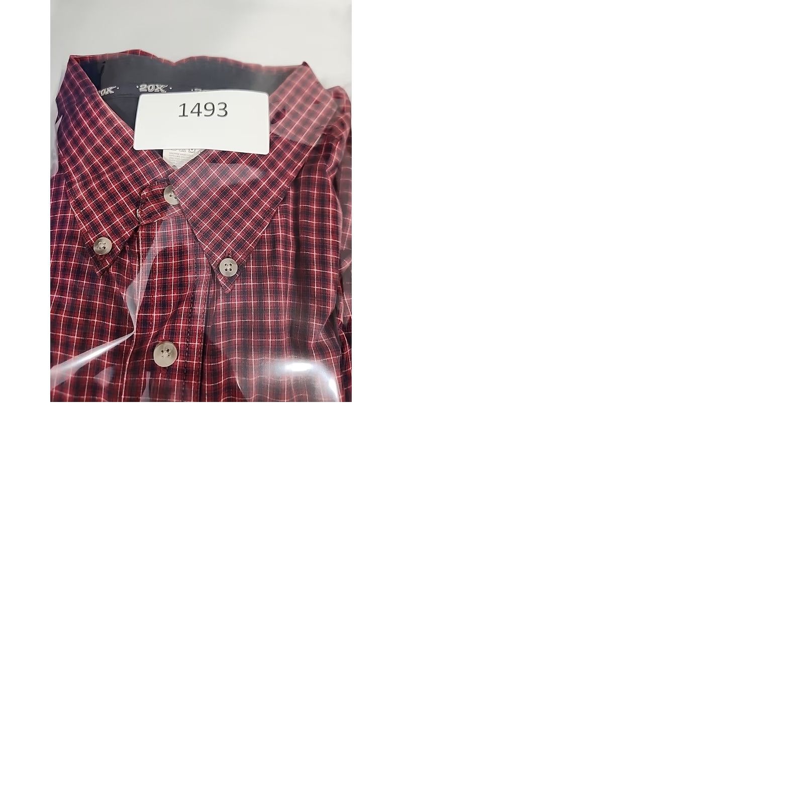 Wrangler Wrangler 20X Western Dress Shirt Red Plaid Button-Up 2XL Mens Cotton Long Sleeve Cowboy Outdoor Workwear Shirt Size 48R - 10 Thumbnail
