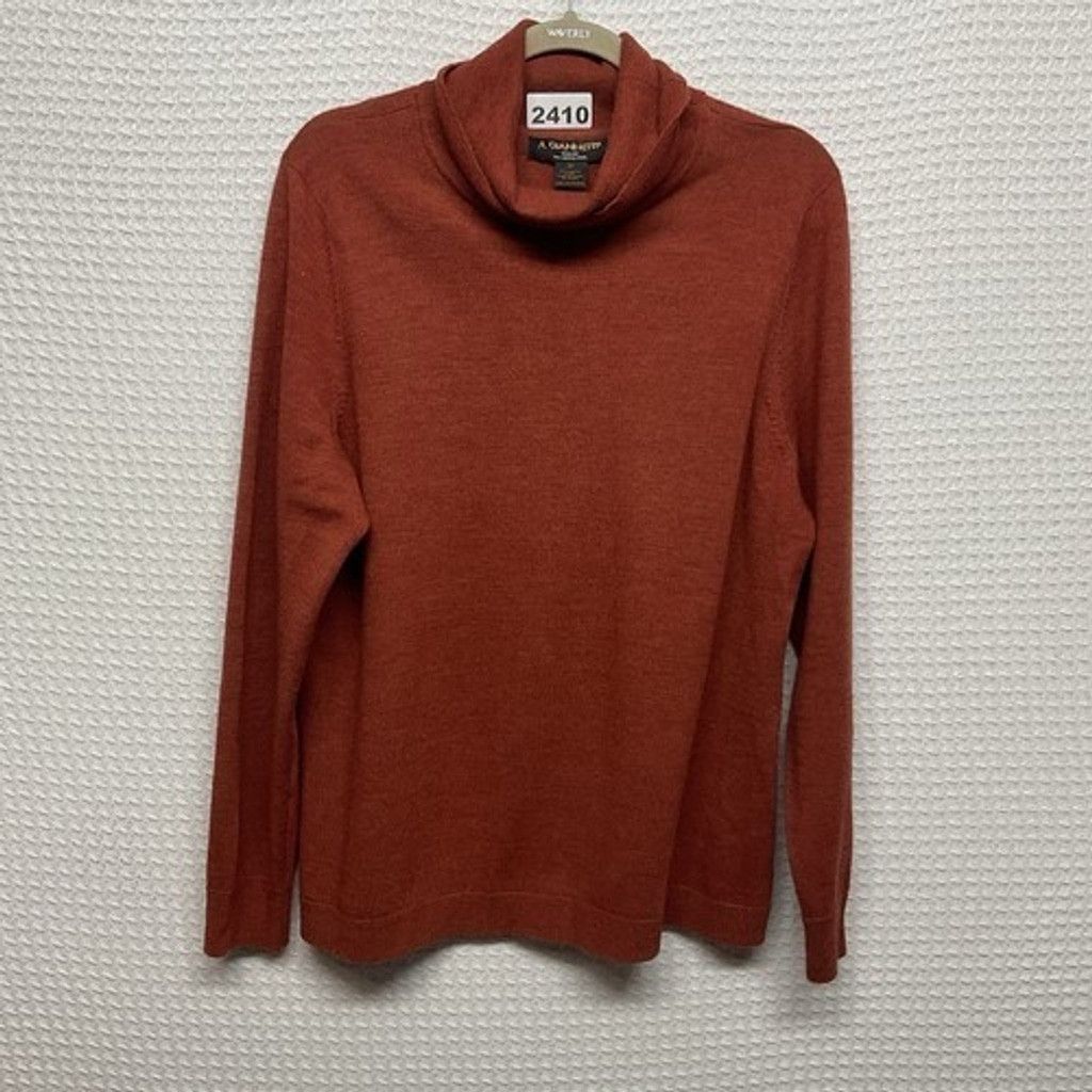 Other A. Giannetti Orange Merino Wool Turtleneck Sweater Women 2X Size ONE SIZE - 6 Thumbnail
