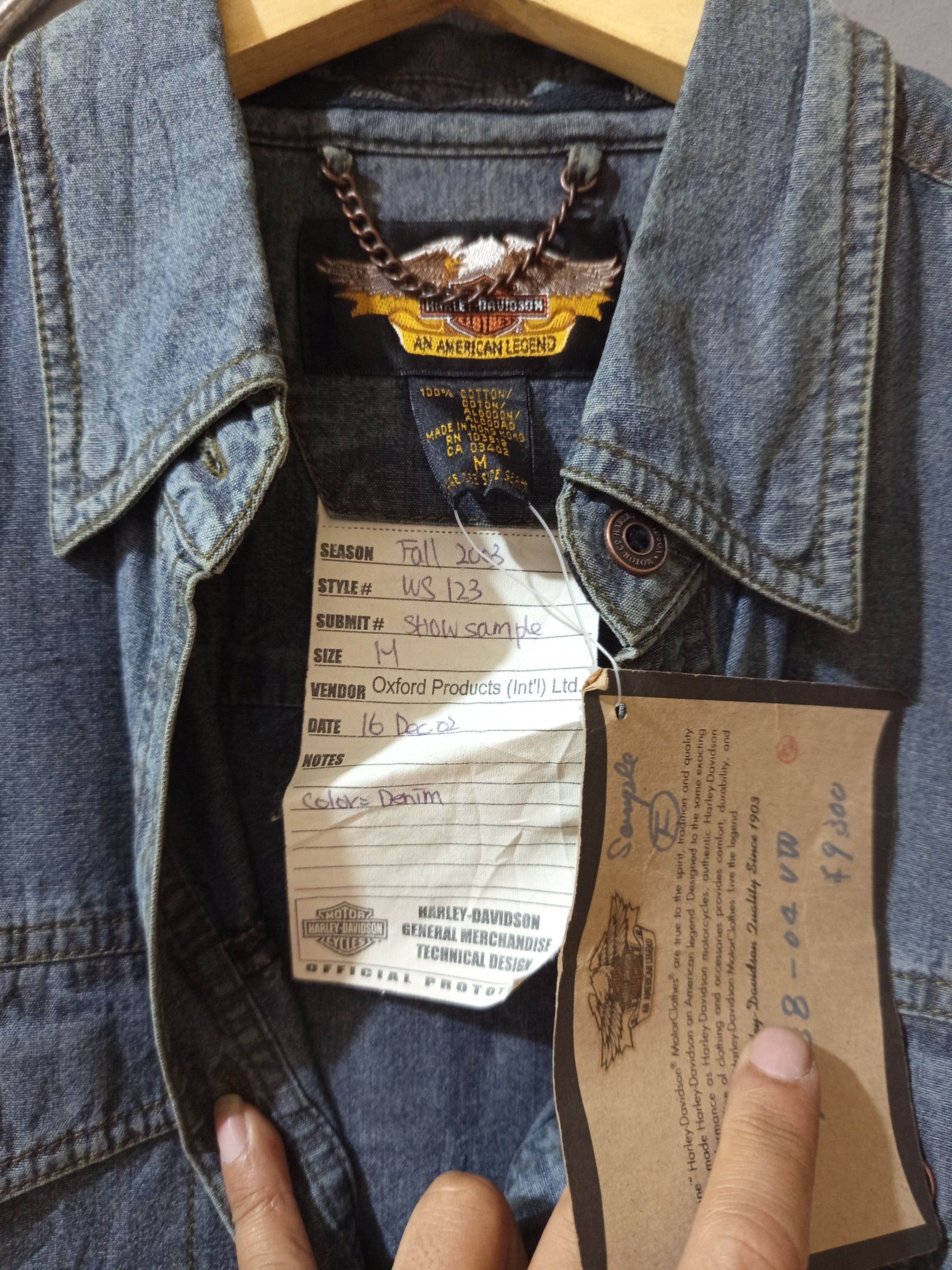 Harley Davidson 2003 Harley Davidson Show Sample Denim Shirt Size M / US 6-8 / IT 42-44 - 9 Thumbnail