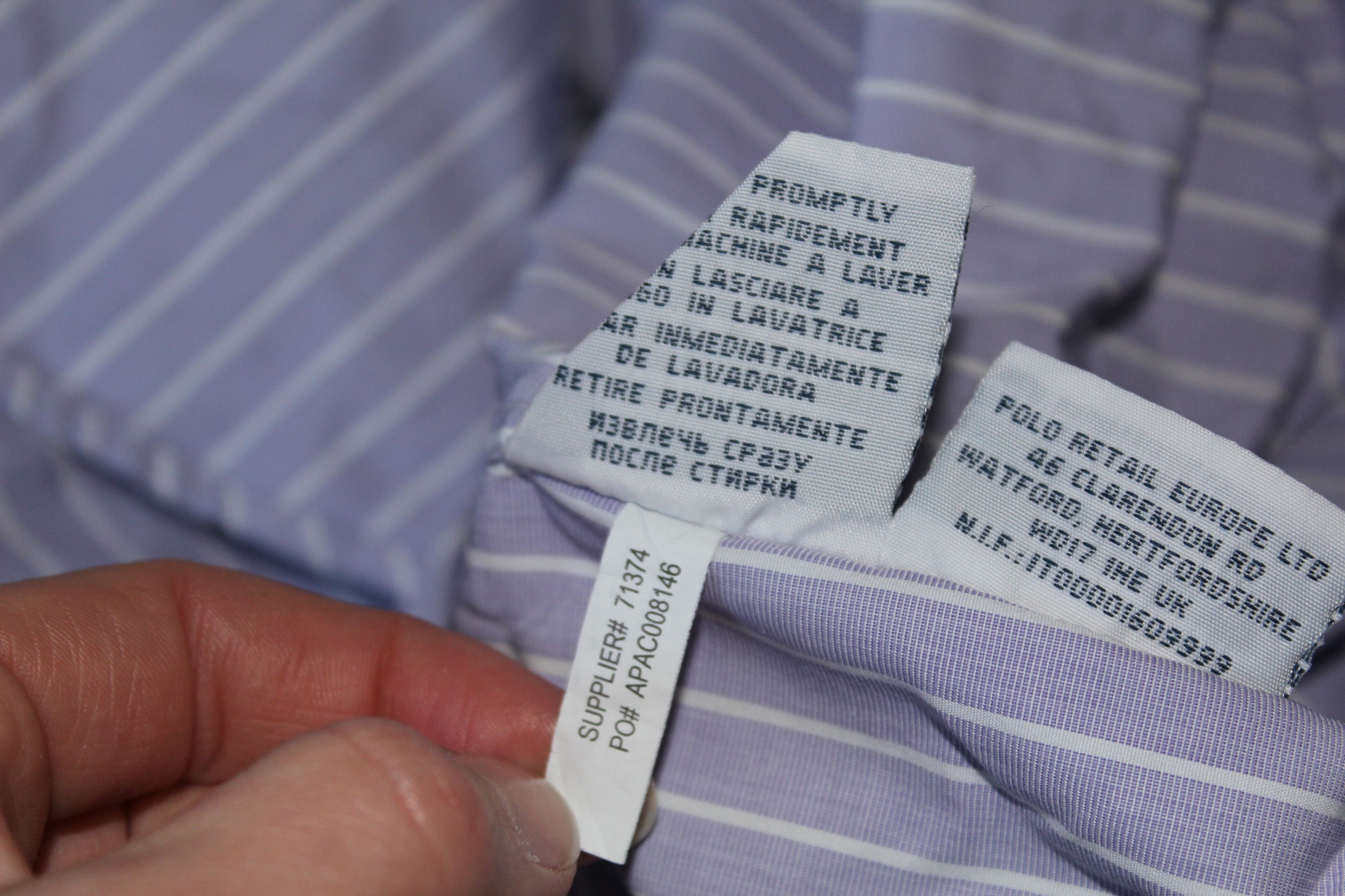 Polo Ralph Lauren RALPH LAUREN Long Sleeve Purple Striped Shirt Size M Size US M / EU 48-50 / 2 - 8 Thumbnail