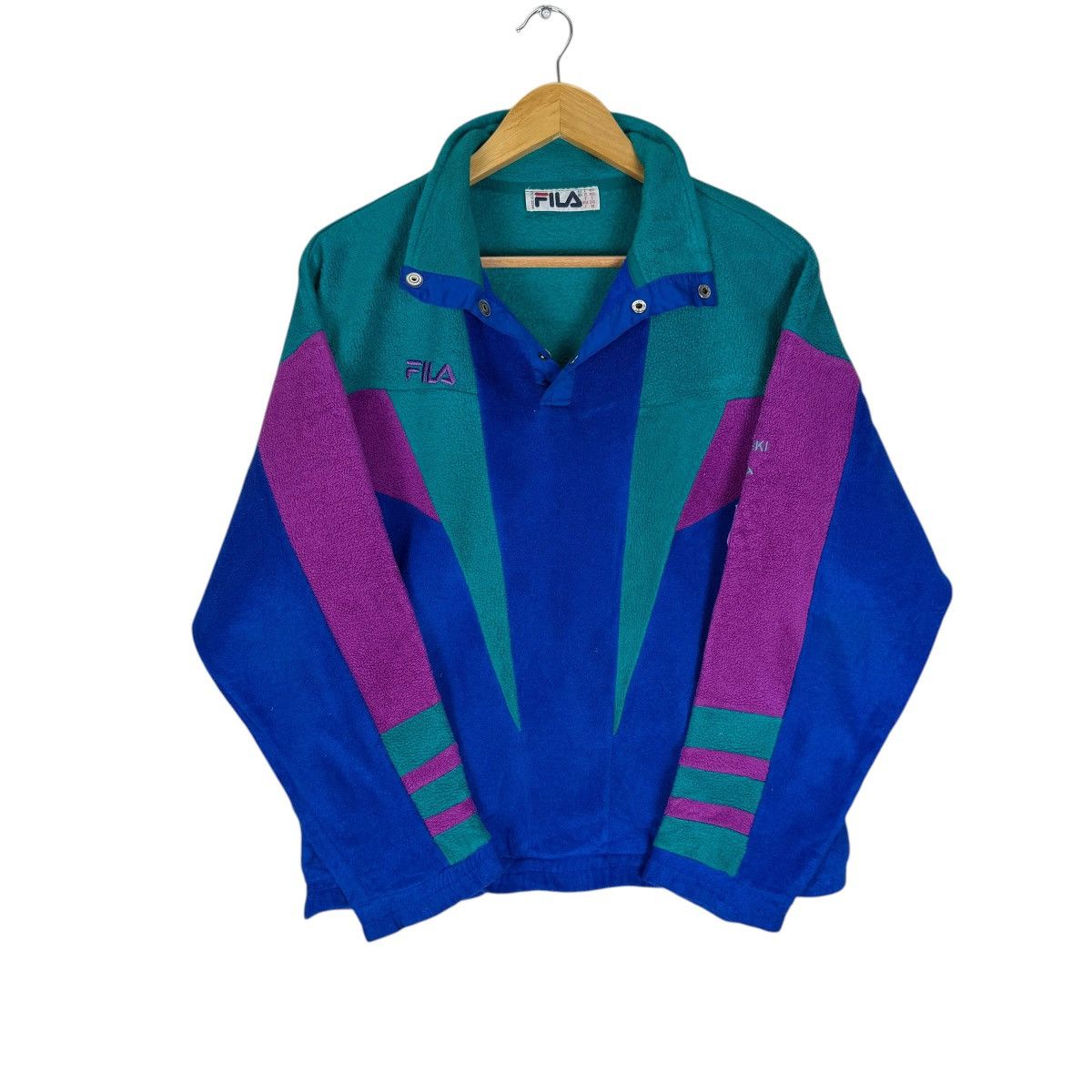 Fila 🌟FILA ITALIA FLEECE COLORWAY JACKET Size M / US 6-8 / IT 42-44 - 8 Thumbnail
