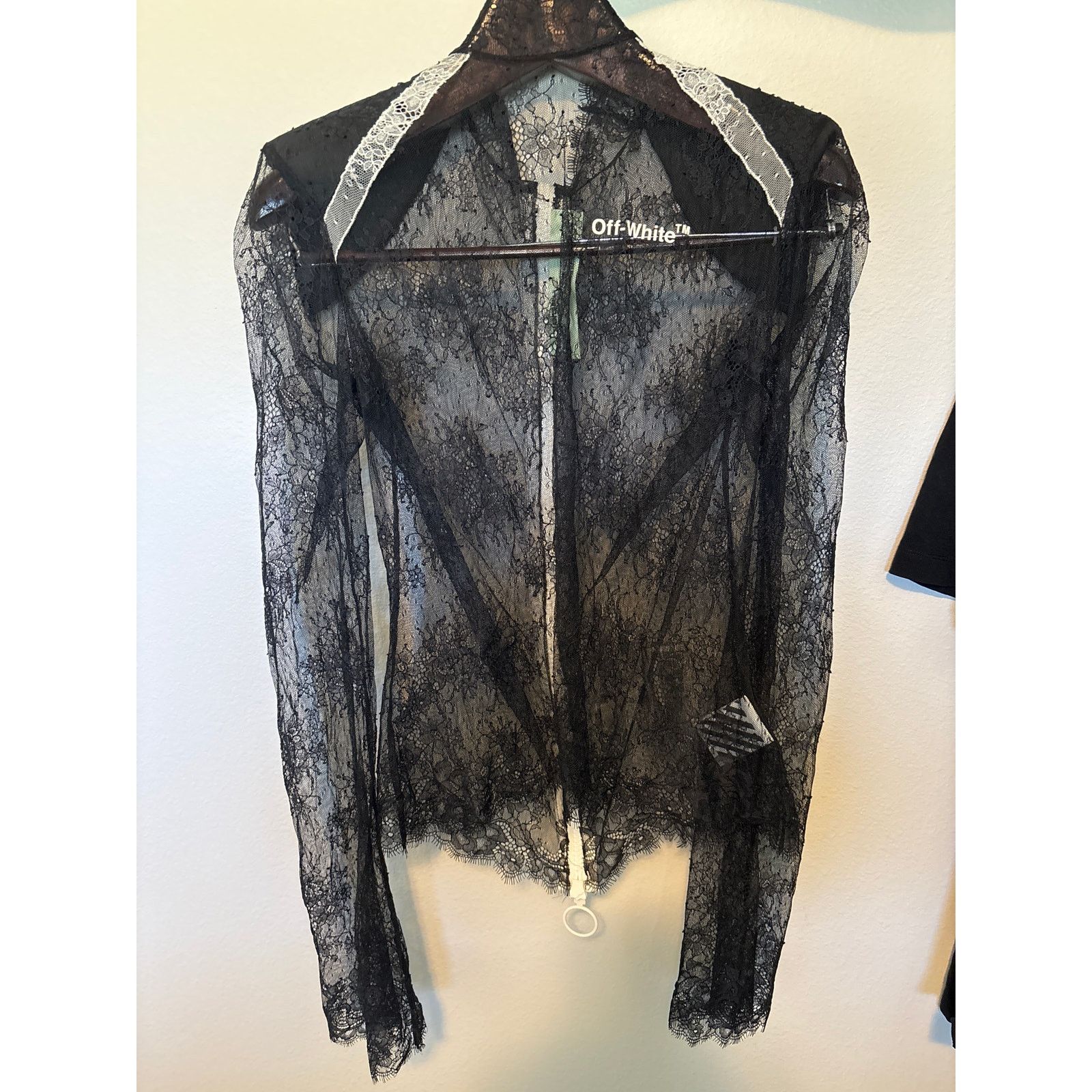 Off-White Off-White Black lace zip camisole Size 44 Size 30" / US 8 / IT 44 - 1 Thumbnail