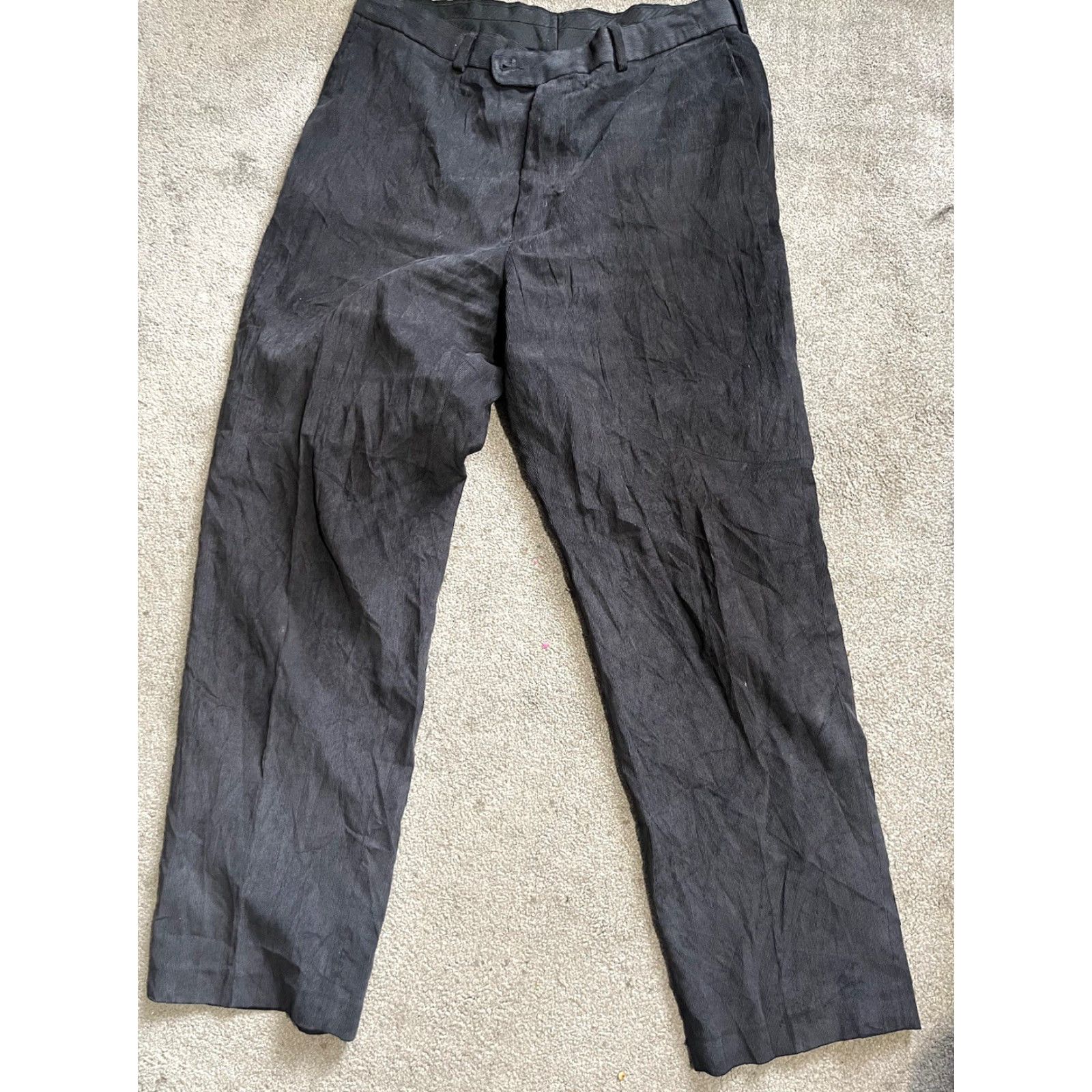 Perry Ellis Perry Ellis Men’s Corduroy Pants 36x32 Black Chinos Straight Pants Regular Mens 36 Black Corduroy Straight Vintage No Size US 36 / EU 52 - 2 Thumbnail