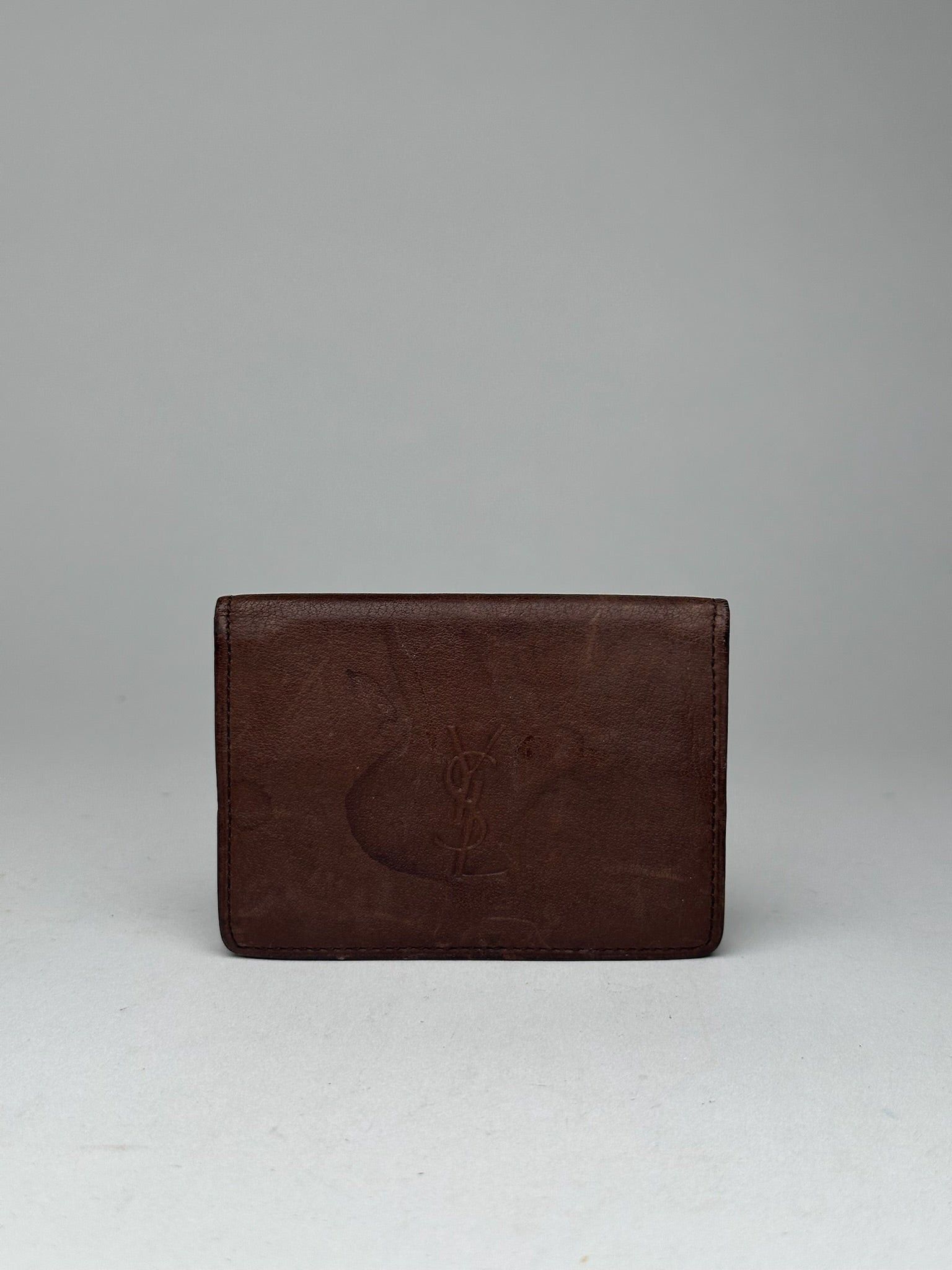 Other Vintage Yves Saint Laurent Leather Card Holder Brown Size ONE SIZE - 1 Thumbnail