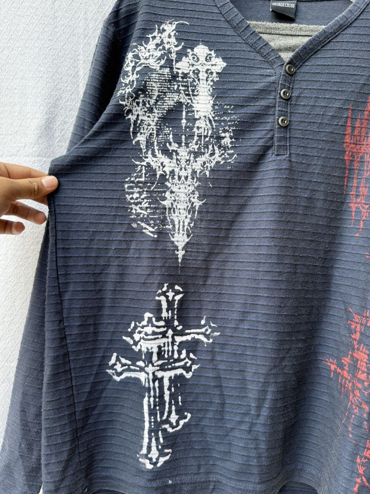 Hysteric Glamour George Cross Double Layers Poem Longsleeve Size US L / EU 52-54 / 3 - 6 Thumbnail